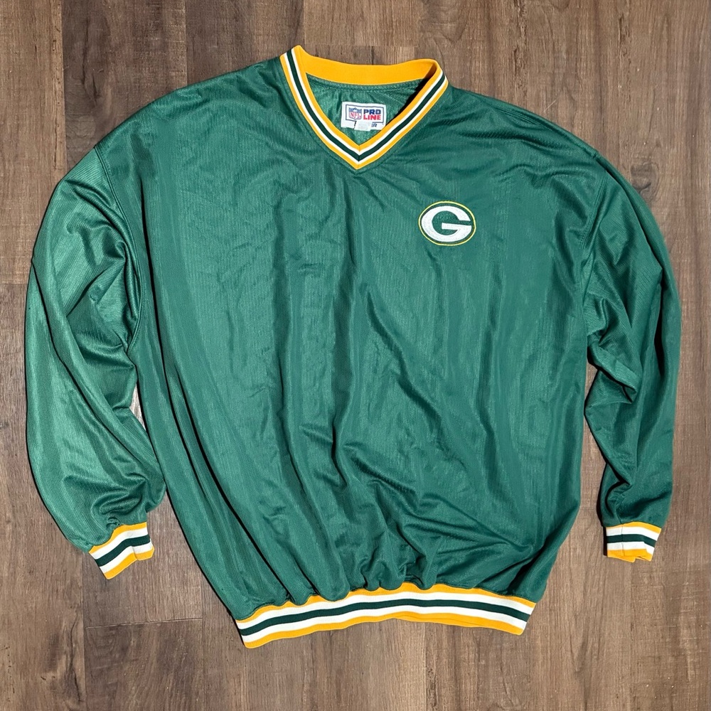 Vintage 90s Green Bay Packers NFL Pro Line Starter Windbreaker Pullover Sz(2XL)